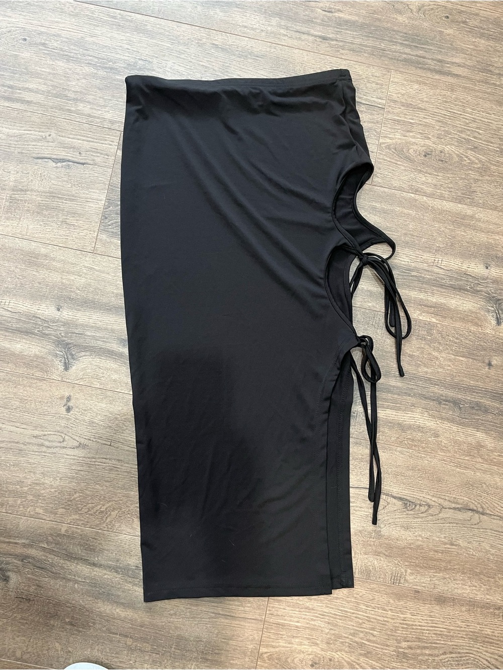 Black Women’s Skirt with Side Tie